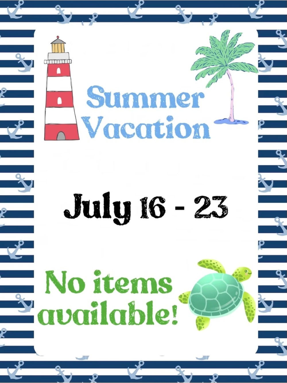 Accepting orders. Ships 7/25 or 7/27